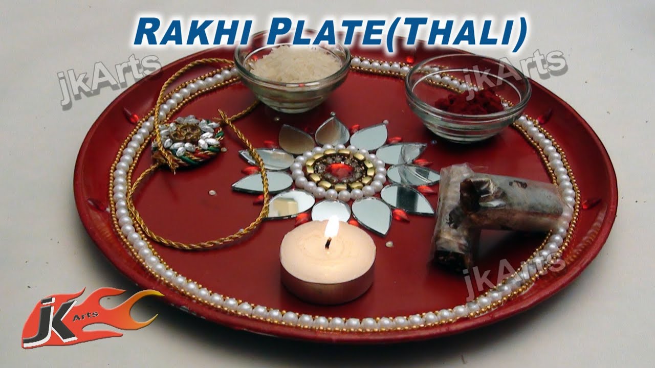 DIY Rakhi Puja Thali for Raksha  Bandhan  Pooja Thali 