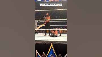 Roman Reigns Destroys Bronson Reed With Cricket Bat WWE Crown Jewel 💀🏏 #RomanReigns #WWE #CrownJewel