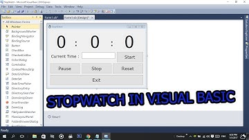 How To Make a StopWatch In Visual Basic (2008,2010,2015,2017) With Codes