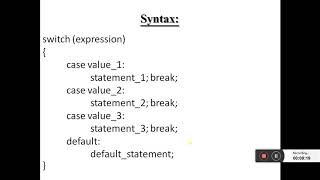 XII-IT- ADVANCED JAVASCRIPT : PART - 38(SWITCH CASE)