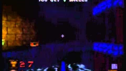 Quake 64 walkthrough (Nightmare, All secrets/enemies) E1M2 Castle of the Damned