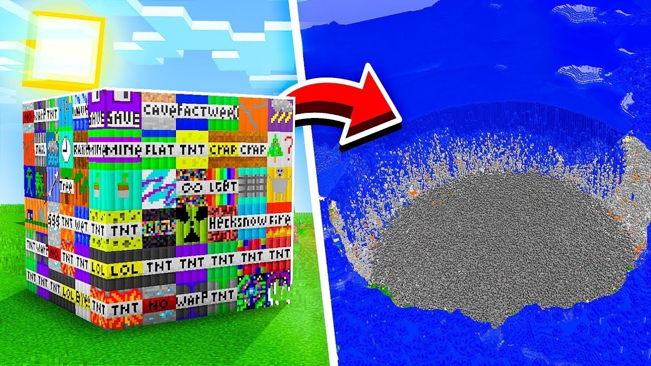 Minecraft: TESTANDO AS 56 NOVAS TNTS DO MINECRAFT! A MAIOR EXPLOSÃO QUE EU JÁ VI!!!