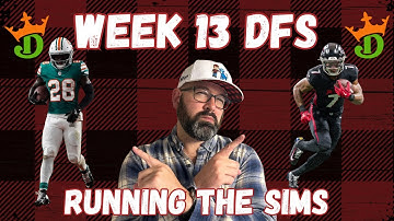 NFL DFS Week 13 DraftKings Strategie en Keuzes | Run The Sims met een Milly Maker Winnaar
