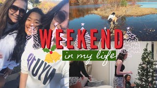 Weekend in my life VLOG: Fall into a lake, decorate for Christmas, donuts | Cornell PhD student