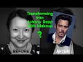 😳 Transforming into Johnny Depp with Makeup #shorts #makeuptransformation #menmakeup