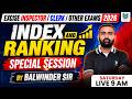 Index &amp; Ranking | PSSSB Excise Inspector 2026 Index &amp; Ranking Special Session | By Balwinder Sir