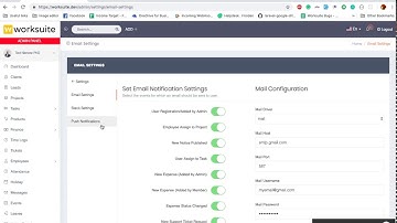 Worksuite -  Email Settings