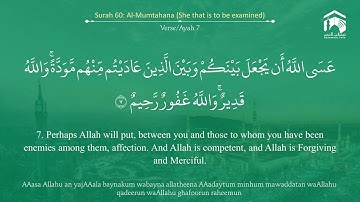 Quran 60 Surah Al Mumtahana سورة الممتحنة Sheikh Mohammad Ayub