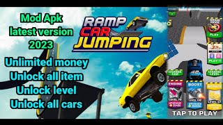 ramp car jumping mod apk unlimited money unlock all cars and levels latest version 2023 screenshot 1
