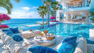 Summer Beach Jazz at Luxury Villa Ambience 🌊 Relaxing Bossa Nova Music & Ocean Sounds to Work, Study screenshot 3