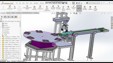 Hướng dẫn mô phỏng cơ cấu cấp phôi băng tải bàn xoay trên Solidworks-01