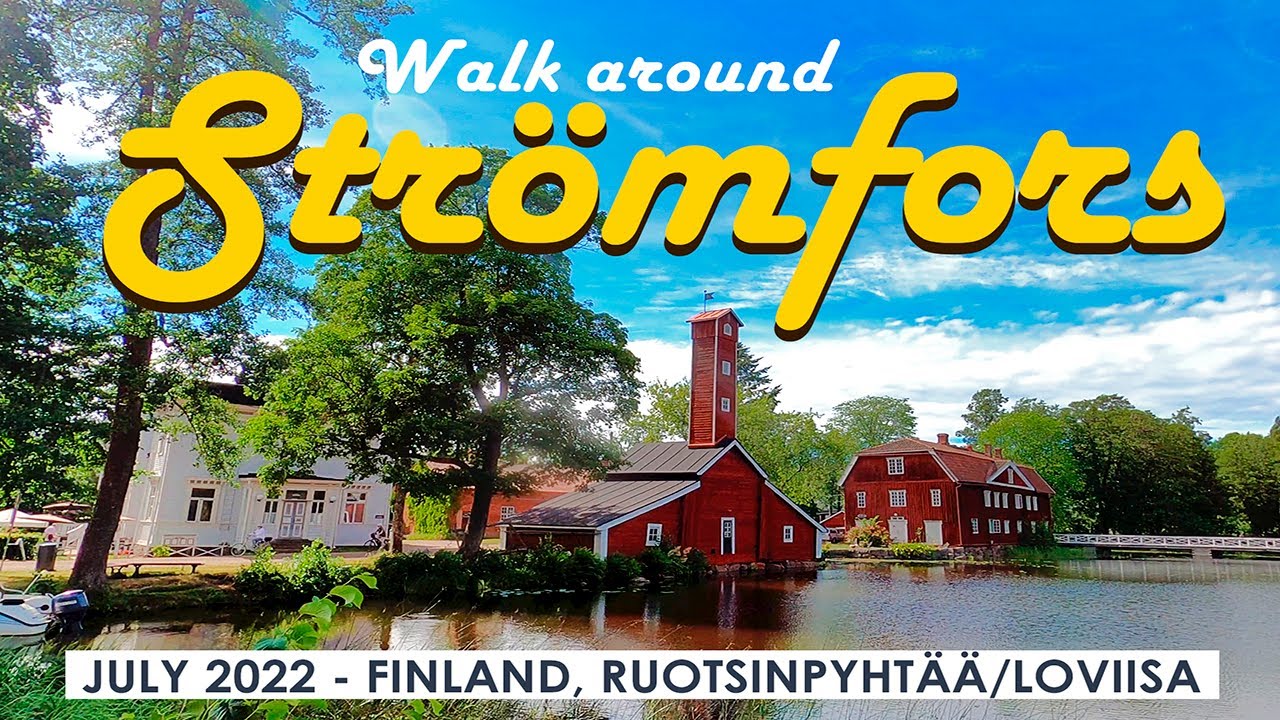 Walk around Strömfors Iron Works/Strömforsin ruukki, July 2022, Finland, Ruotsinpyhtää/Loviisa [4K]