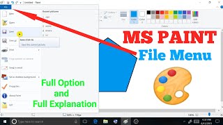 Ms Paint File Menu in Hindi । एमएस पेंट फाइल मेनू के बारे में जानकारी। What is Ms Paint । Ms Paint ।