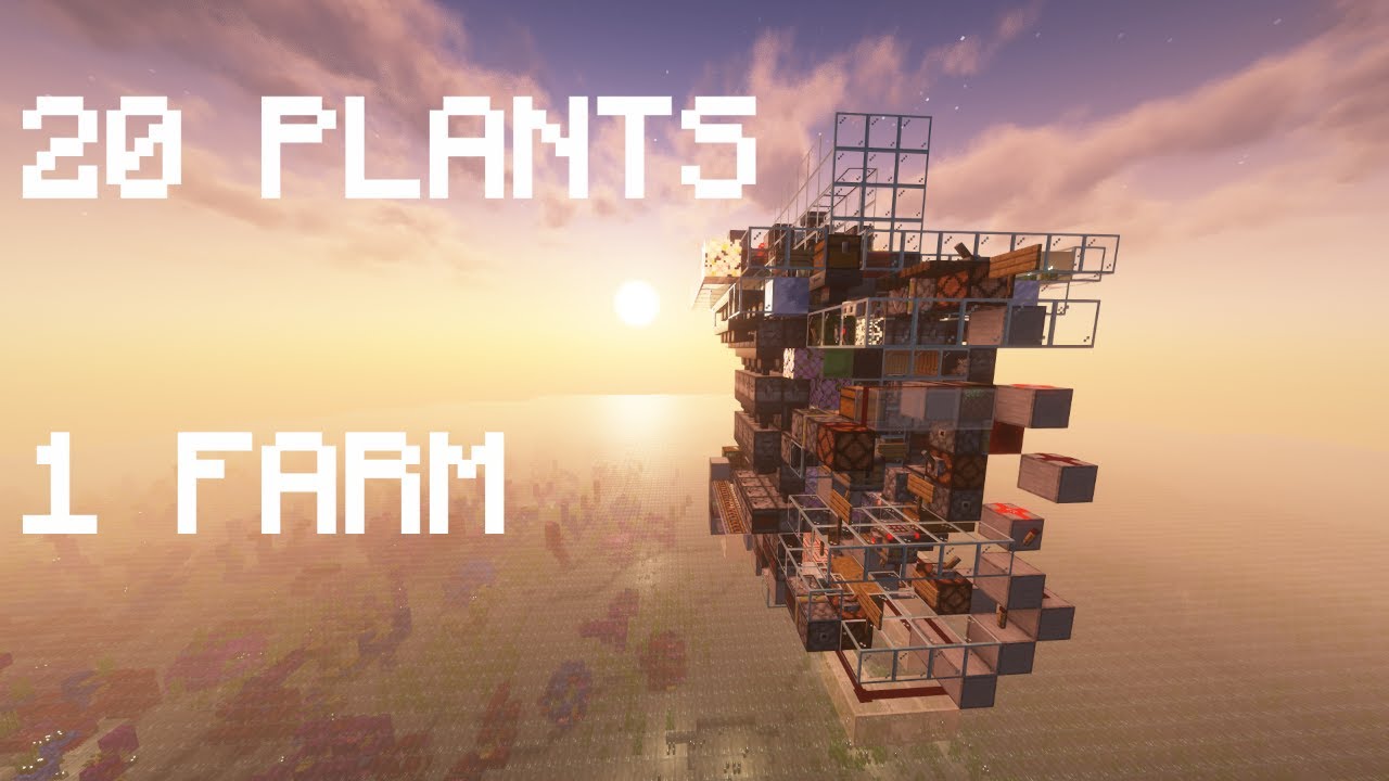 Farming 20 Plants With One Farm | Minecraft Java