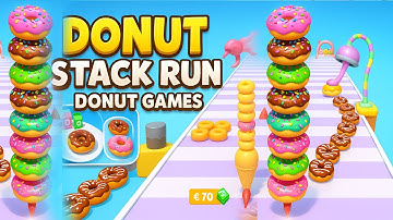 Ultimate Donut Stack Run Challenge! 🍩 | Donut Games Mobile Gameplay