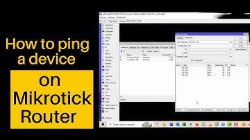 How to ping a device from mikrotik router