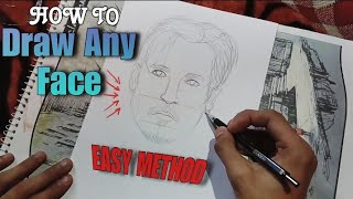 How to Draw Any Face Outline (Easy for Beginners ) Step By Step Tutorial