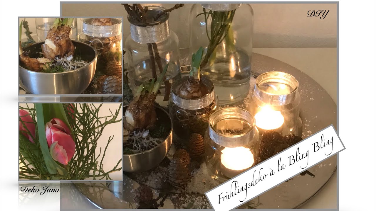 DIY: Wohn.- und Deko Idee „Bling Bling“...Frühlingszauber mit einem Hauch Winter / Deko Jana