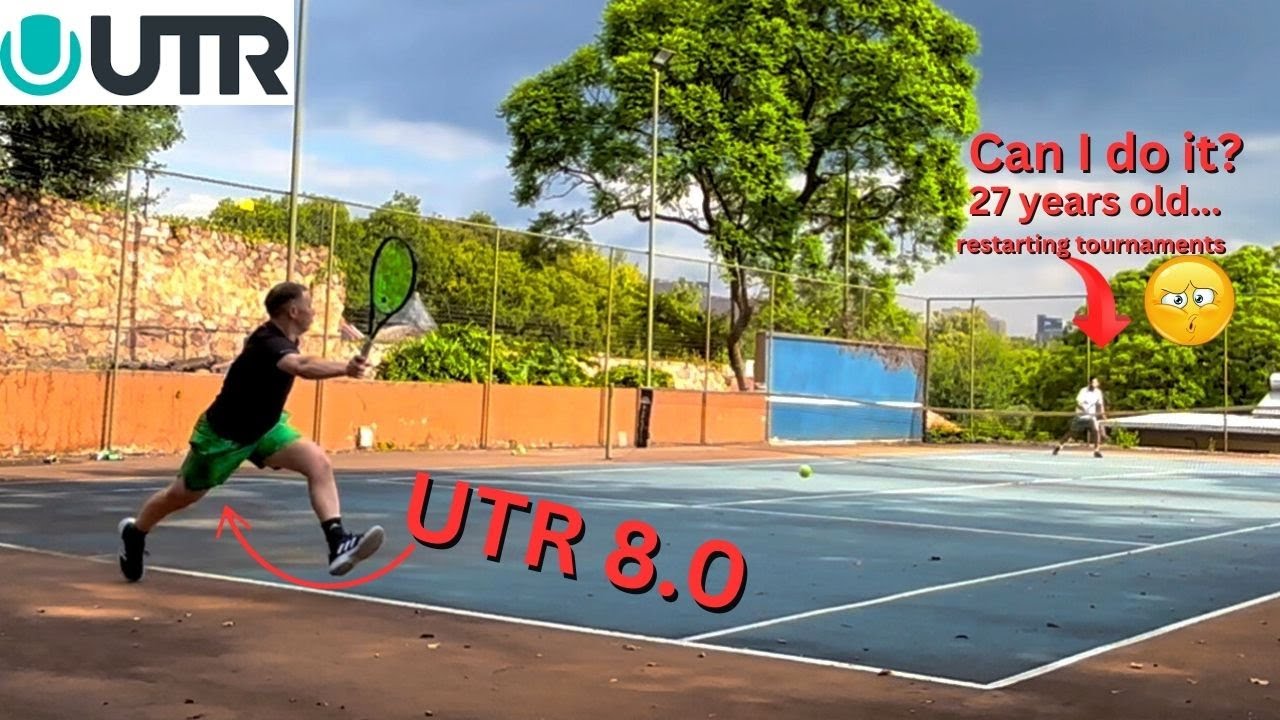 UTR 8 tennis set vs. 27 year old come back kid. It was so close! - YouTube