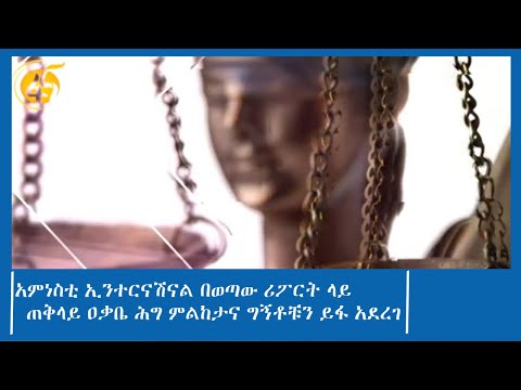 አምነስቲ ኢንተርናሽናል በወጣው ሪፖርት ላይ ጠቅላይ ዐቃቤ ሕግ ምልከታና ግኝቶቹን ይፋ አደረገ
