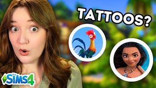 Building A Moana Inspired Tattoo Studio In The Sims 4