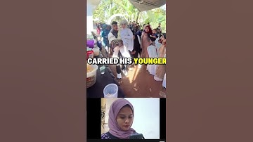 Het moment waarop een oudere broer zijn jongere zus naar het huwelijksaltaar draagt ​​#viral#tren...