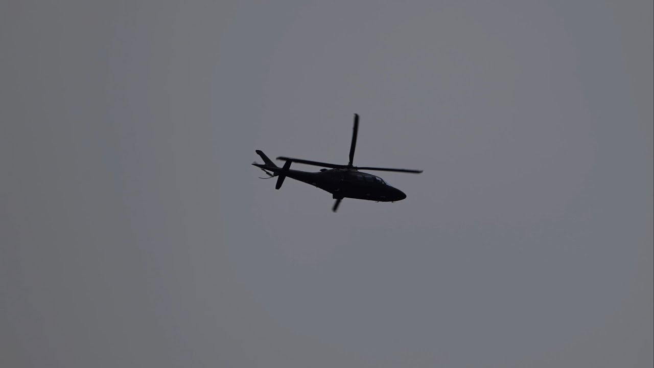 Private Agusta AW109 [G-RYFF] flying above my house - YouTube