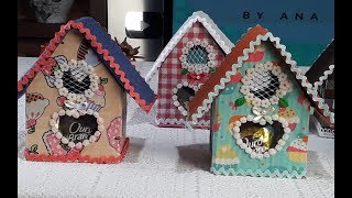 Diy casinha Porta Bombom