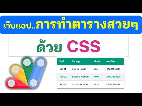 ตาราง css  New 2022  การทำตารางสวยๆ ในเว็บแอปด้วย CSS