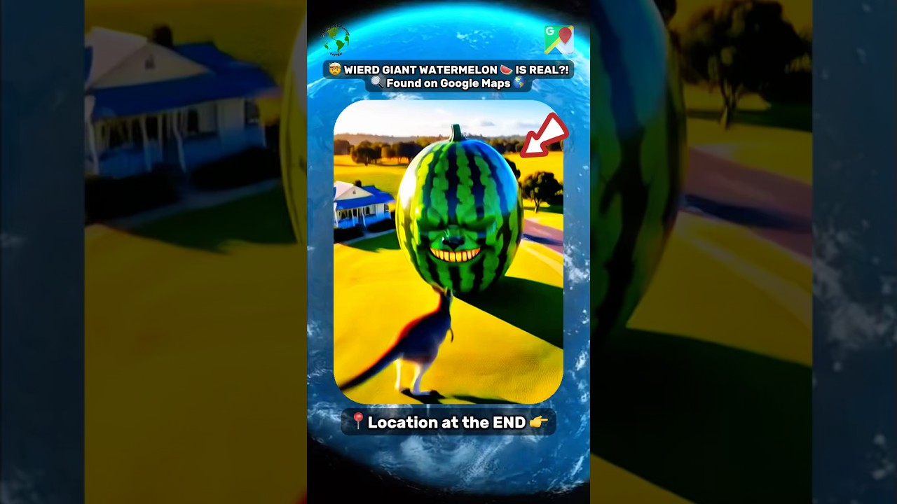 СТРАННЫЙ ГИГАНТСКИЙ АРБУЗ 🍉 Снято на Google Earth 🌎 