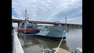USS SLATER DESTROYER ESCORT HISTORICAL MUSEUM World War II Ship Boat Albany NY New York BG Music
