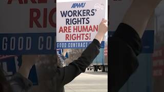 Utah postal service workers protest the privatization of mail service