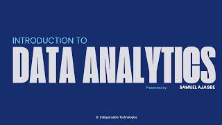 INTRODUCTION TO DATA ANALYTICS by Indispensable Technologies screenshot 4
