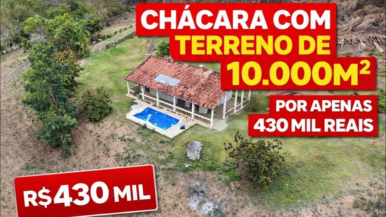SUA CHÁCARA ESTÁ AQUI 10.000M² POR APENAS 430 MIL 😱😱