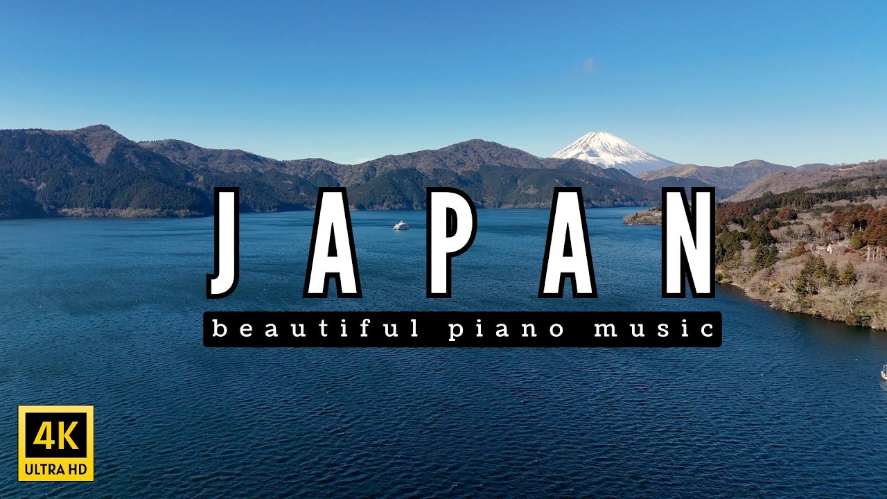 JAPAN - Beautiful Relaxing Piano Music with Soothing Nature 4K Videos