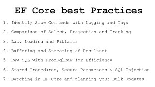 EFCore Best Practices (ASP.NET Core)