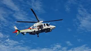 Helicopter delivering the Durban Harbour Pilot to the MSC Orchestra