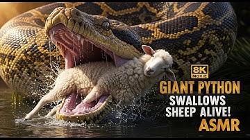 GIANT Python Swallows Sheep ALIVE! 😱 | Unbelievable 8K CGI Rescue Mission