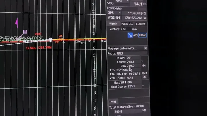 How to monitor route in JRC ECDIS 7201S | 9201S