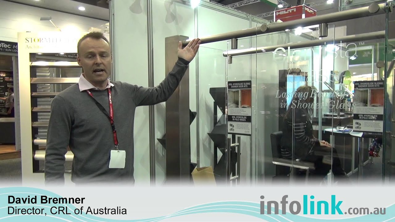 Balustrading and Sliding Shower Doors from C.R. Laurence Australia - YouTube