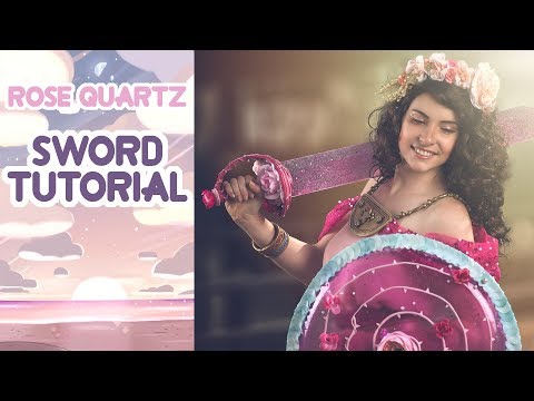 DIY - Clear & Glittery Rose Quartz Sword