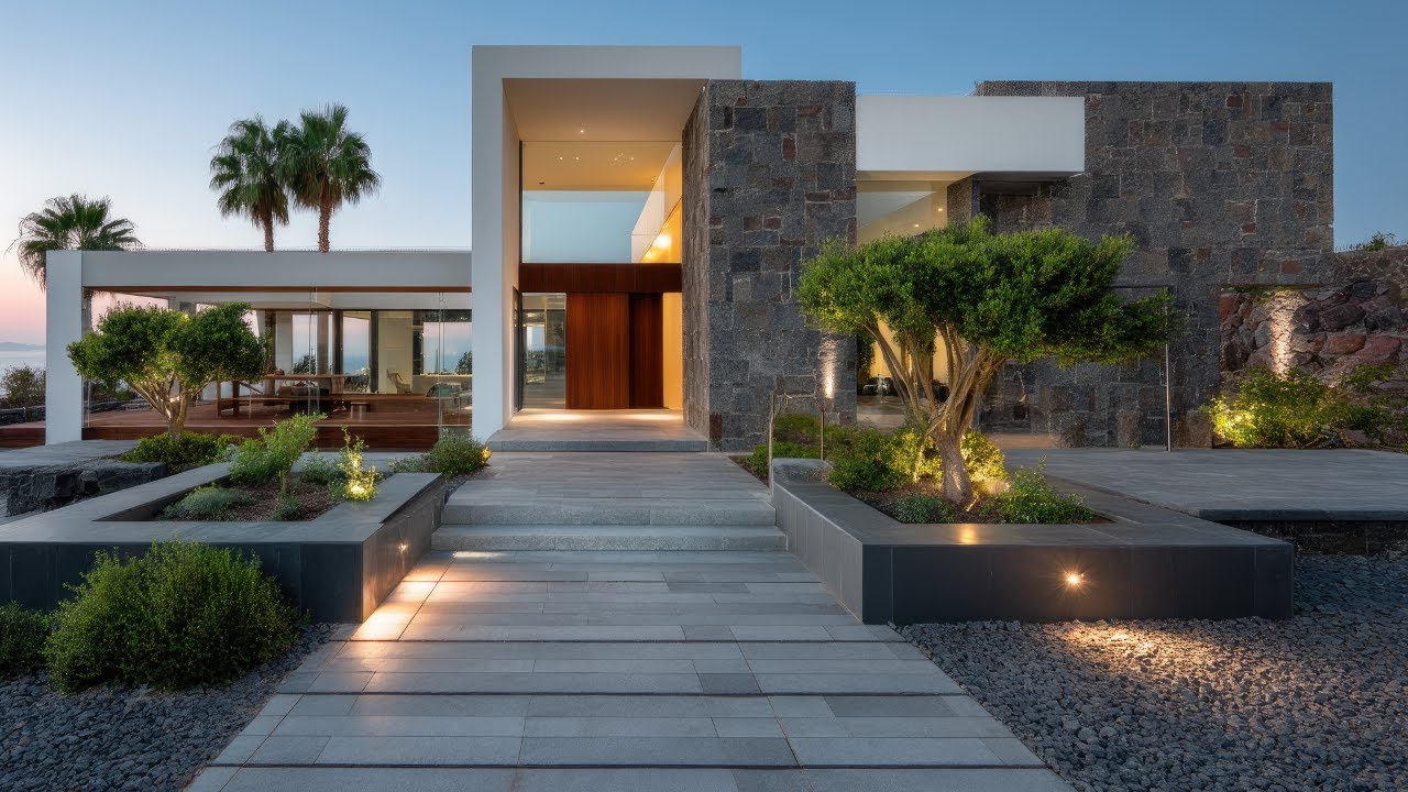 Ультрасовременный бруталистский дизайн дома | Минималистичные формы в сочетании со скульптурной м...