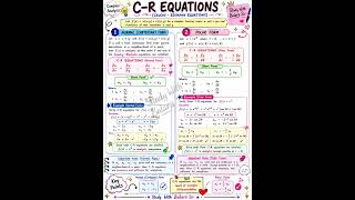 CR equation complex analysis