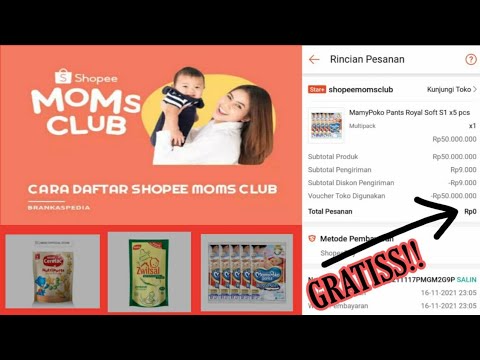 HADIAH GRATIS!! Cara Daftar Shopee Moms Club, Klaim Voucher, CO Hadiah Gratis