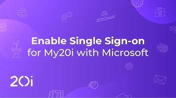 20i: Enable Single Sign-on in My20i for Microsoft Accounts