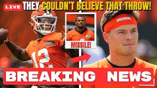 SHEDEUR SANDERS FIRES MISSILES AT BROWNS PRACTICE — DILLON GABRIEL & DESHAUN WATSON STUNNED!