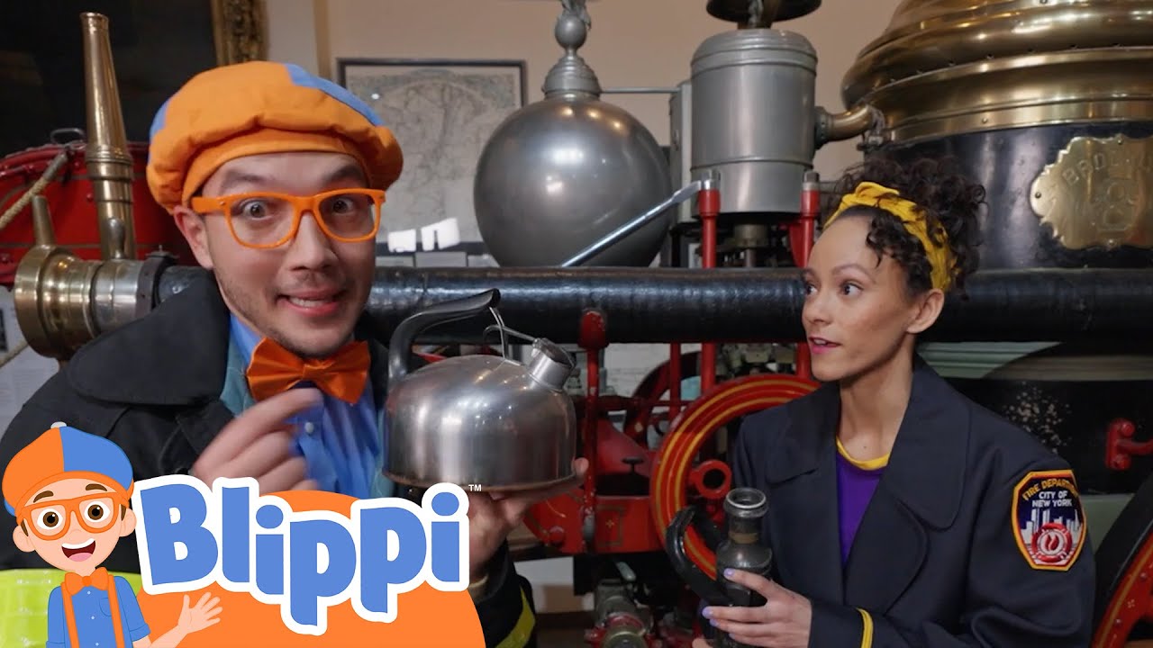 Blippi and Meekah Learn Steam Engines & Fire Trucks! 🚒 | Blippi Vehicles | Learning Videos for Kids