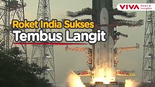 Detik-detik Roket Raksasa India Sukses Antar Satelit CMS-03 ke Luar Angkasa