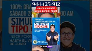 Quiero simulacro gratis para mi hijo!!! #coar #perú #educación #examen #admision
