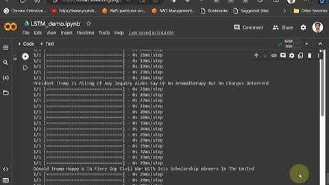 Text Generation using LSTM | sharing google colab article | stackoverflow links